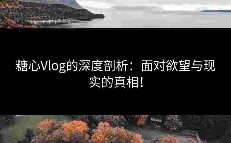 糖心Vlog的深度剖析：面对欲望与现实的真相！