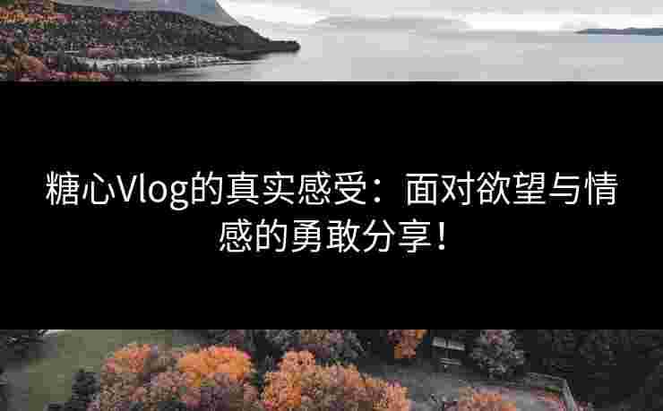 糖心Vlog的真实感受：面对欲望与情感的勇敢分享！